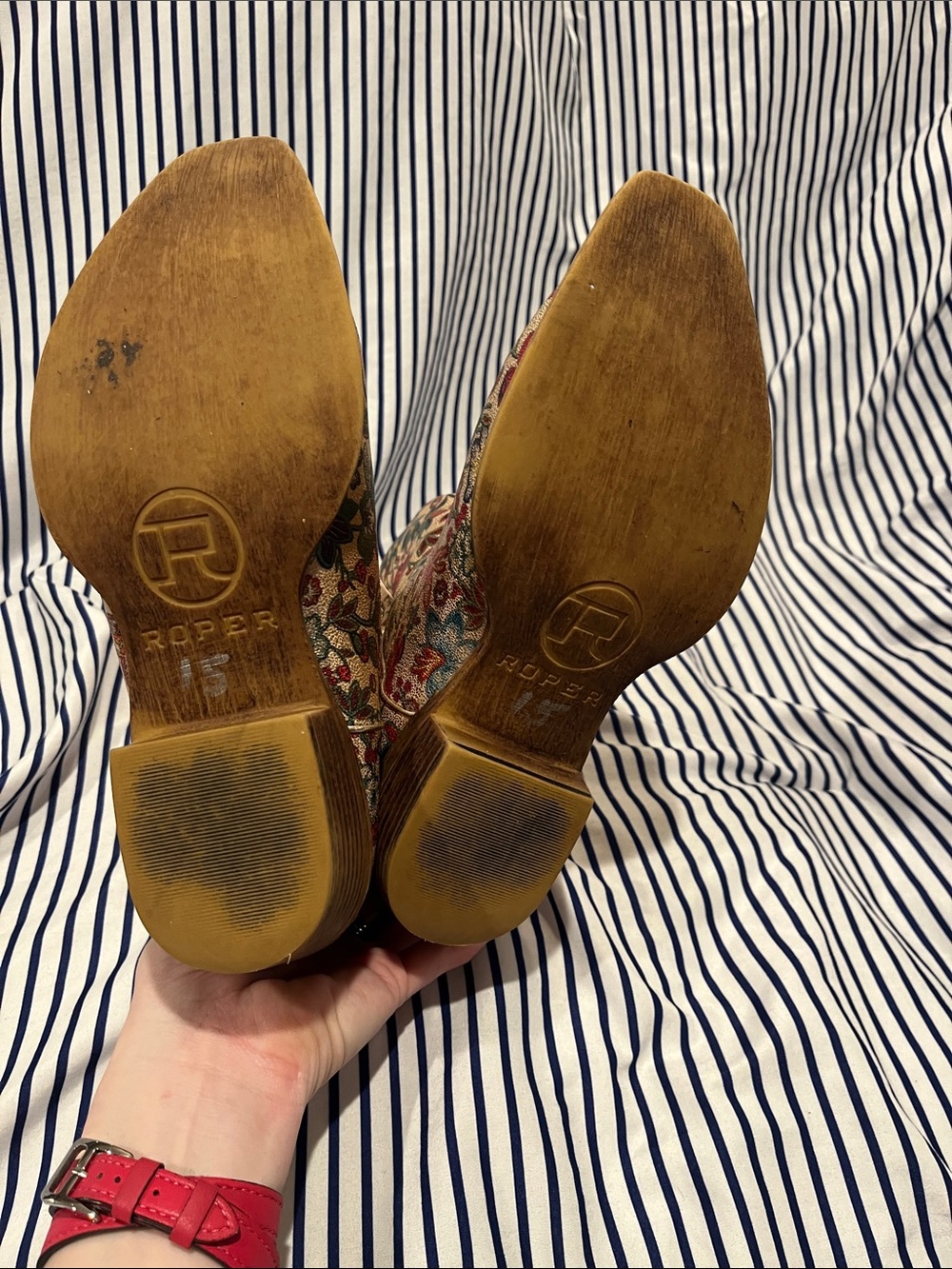 Roper women’s Ingrid floral Western boots size 9 - Picture 4 of 7